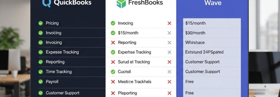 QuickBooks vs. FreshBooks vs. Wave: